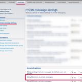 Private message settings