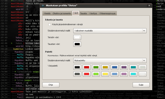 Color settings in Linux