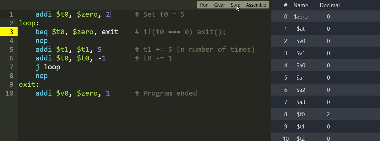 GitHub - aryan-mann/mips-simulator: An online MIPS simulator made with ...