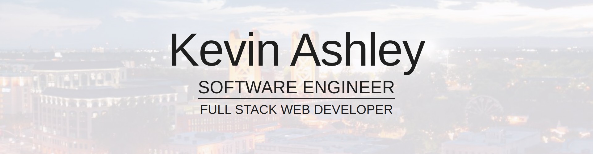 Kevin Ashley | Software Engineer | Full Stack Web Developer