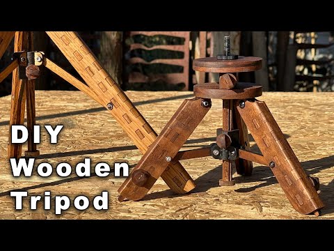 Foldable Wooden Tripod for mobile and DSLR