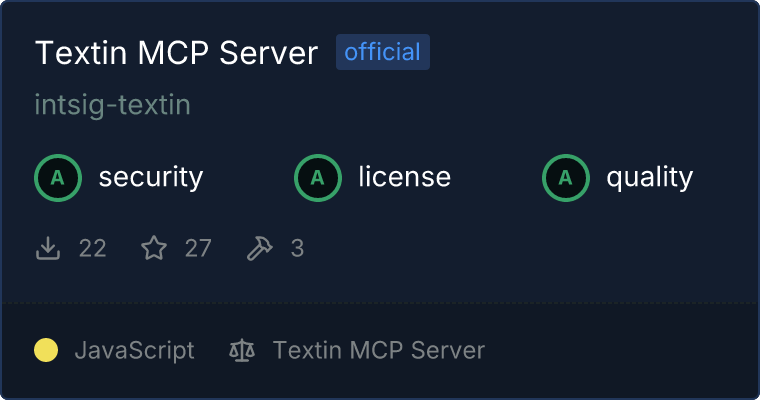 Textin Server MCP server
