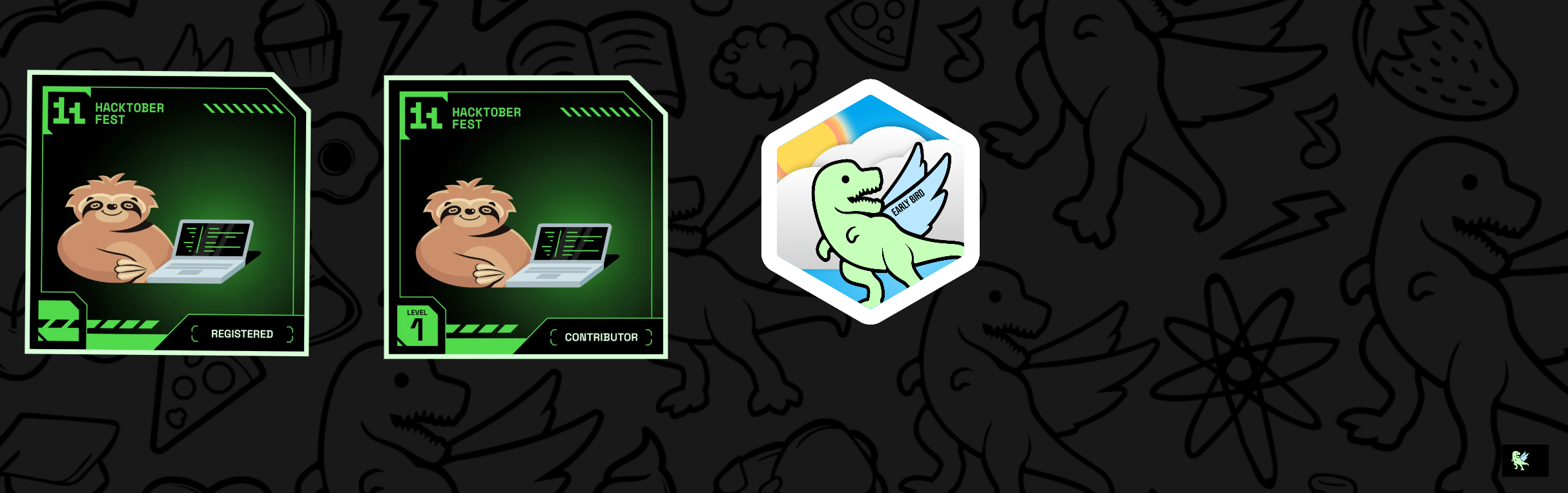 An image of @pawanbangar's Holopin badges, which is a link to view their full Holopin profile