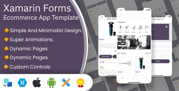 XFShop eCommerce Application Template - Xamarin Forms (Android/iOS)