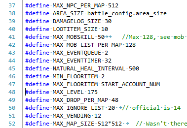 Find MAX_LEVEL in src/map/map.h