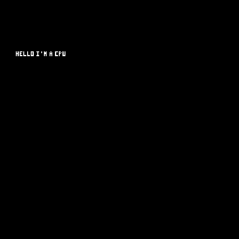 Built-in HELLO CPU display greeting