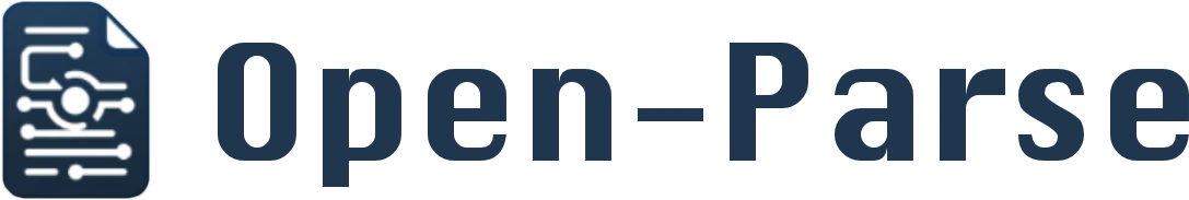 Image 1: open-parse logo with a blue background