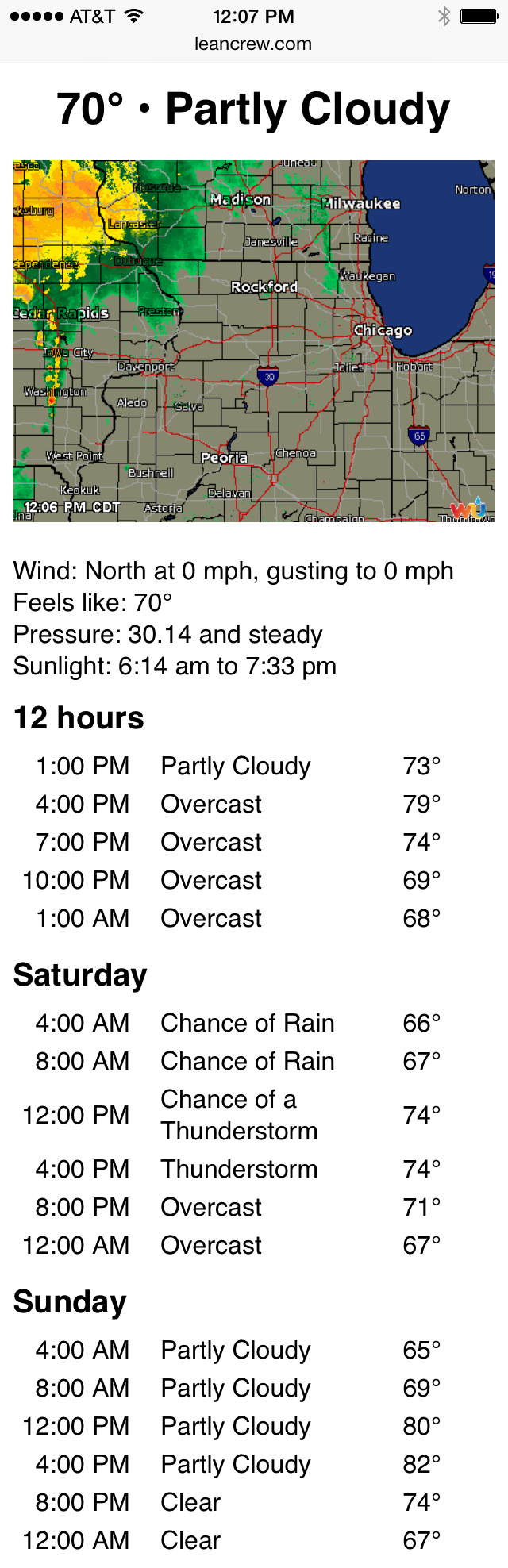 Weather page