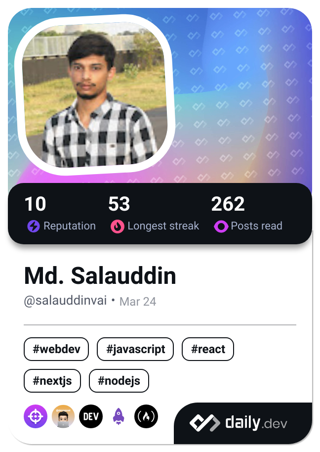 Md. Salauddin's Dev Card