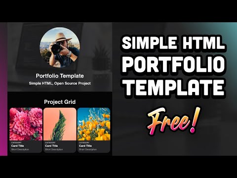 Simple Portfolio Template | Introduction & Tutorial | Open Source HTML Page