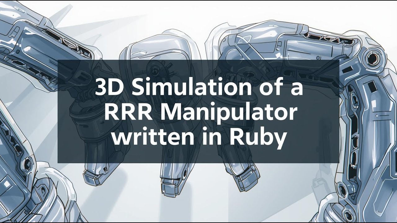 3D simulation of an RRR manipulator written in Ruby