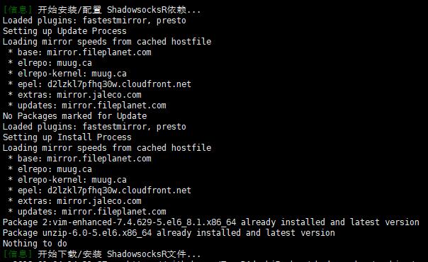 Linux VPS SSR部署安装成功的结果图