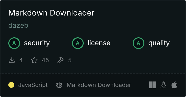 Markdown Downloader MCP server