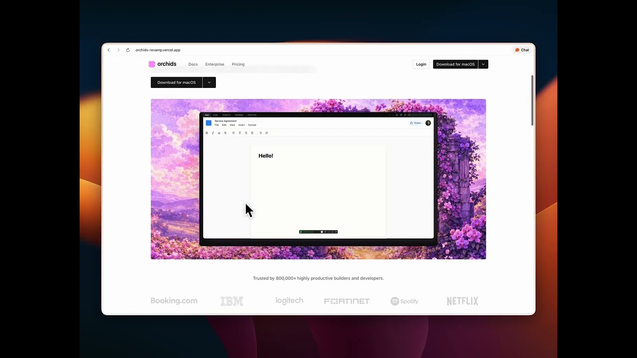 Orchids Landing Page — Design Engineering Case Study
