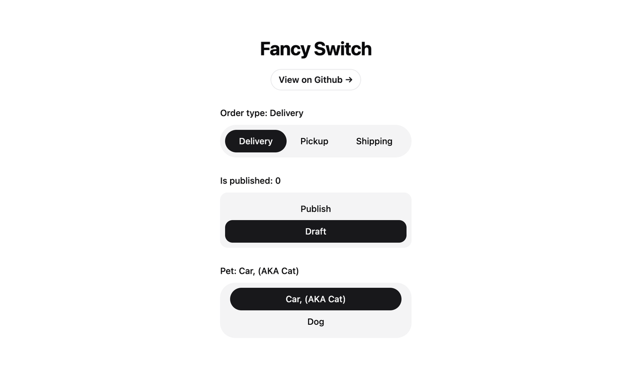 React Fancy Switch