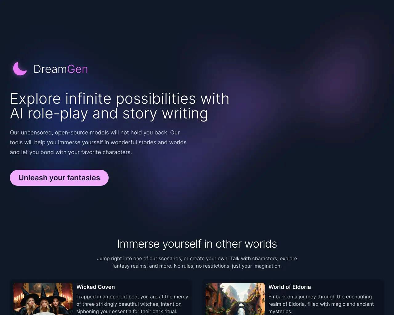 DreamGen: AI role-playing and strory-writing