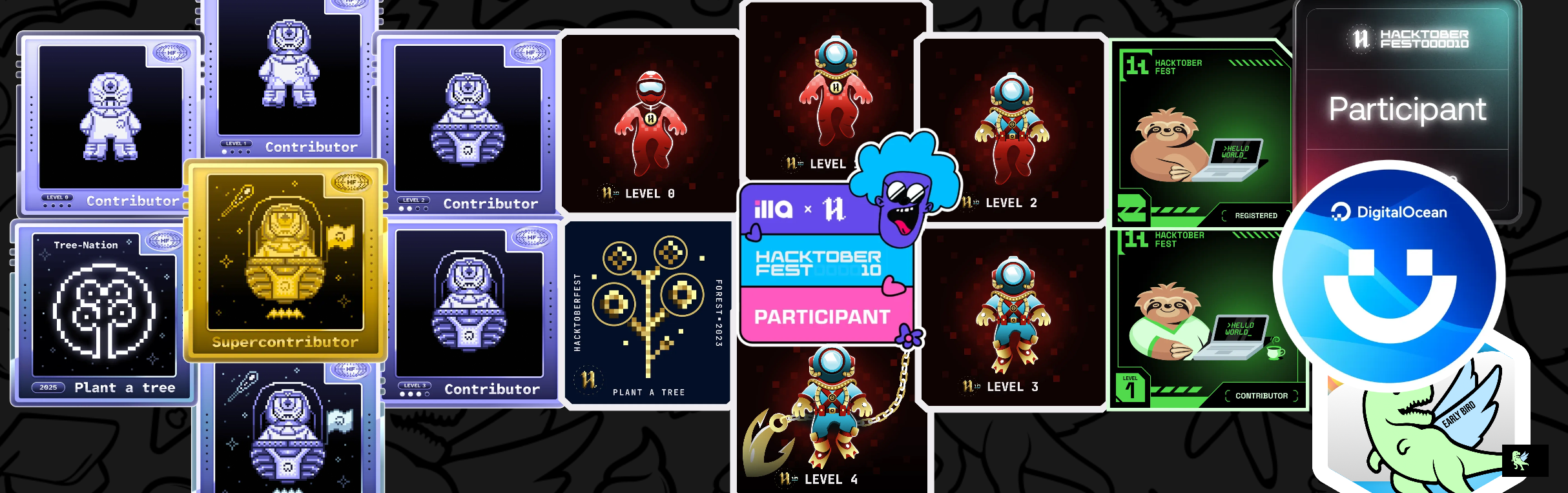 An image of @gkrizz's Holopin badges, which is a link to view their full Holopin profile