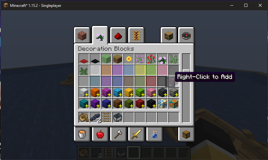 Screenshot of non-crashed inventory