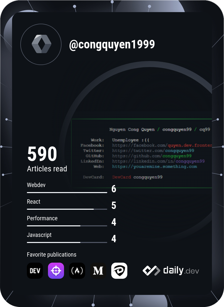 CongQuyen's Dev Card