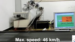 KAIST Raptor robot runs at 46 km h, Active tail stabilization