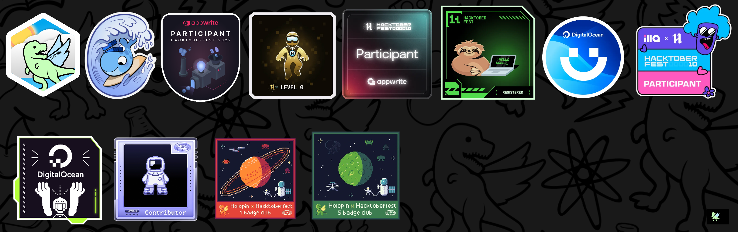 An image of @persadian's Holopin badges, which is a link to view their full Holopin profile