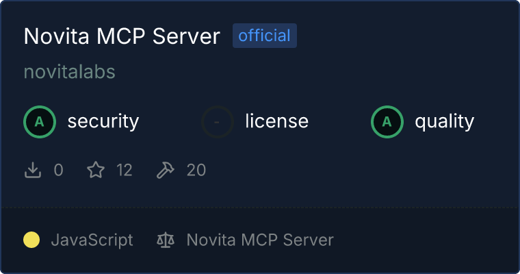 Novita Server MCP server