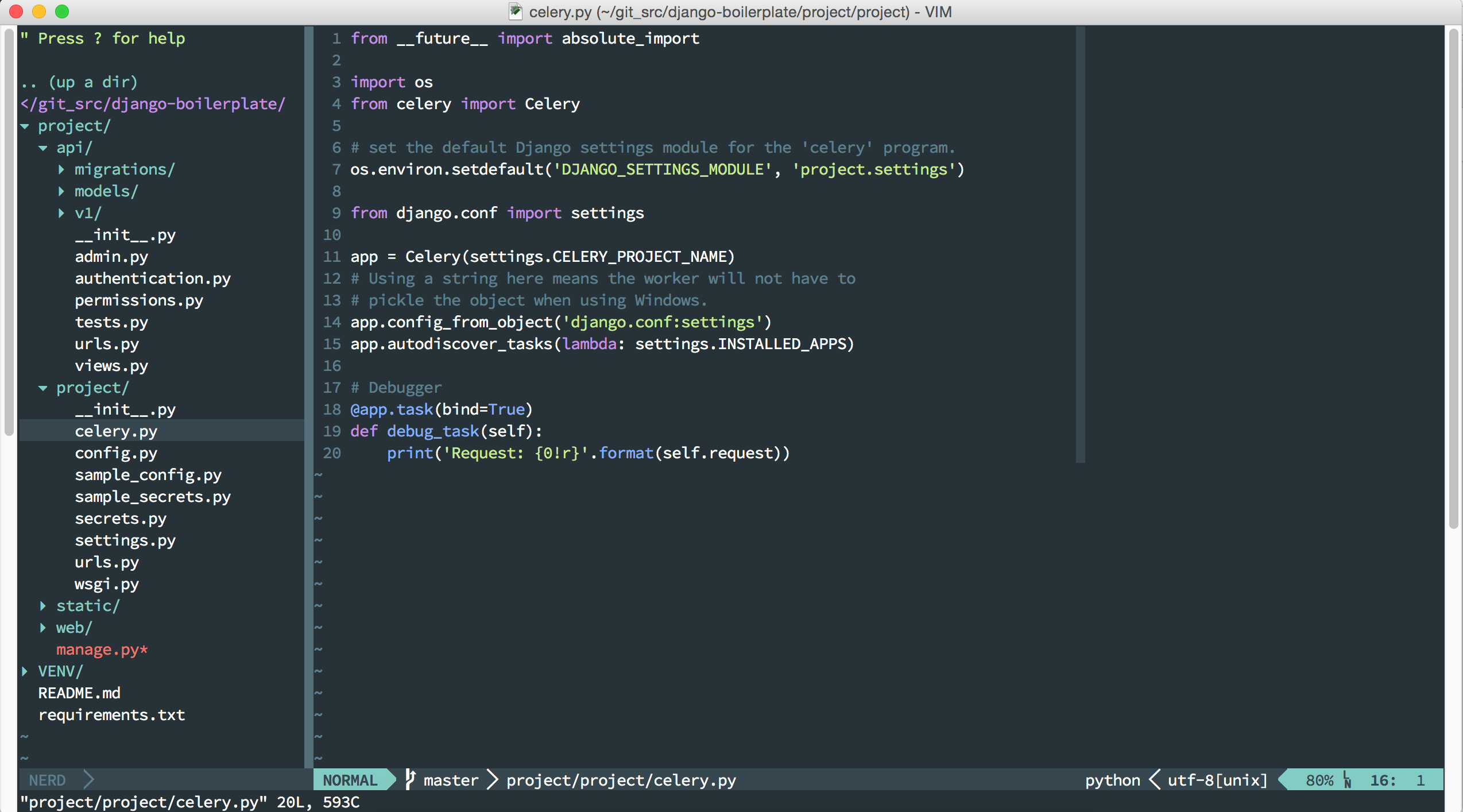 VIM screenshot