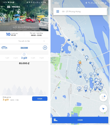 Parking Space Search Feature on iParking Application