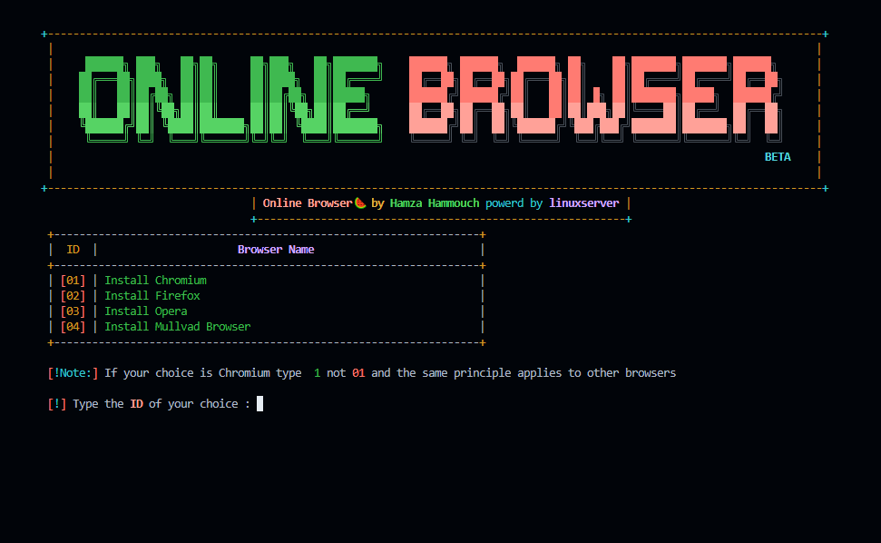 Online Browser Installer