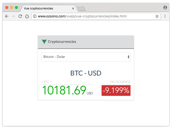 vue-cryptocurrencies demo