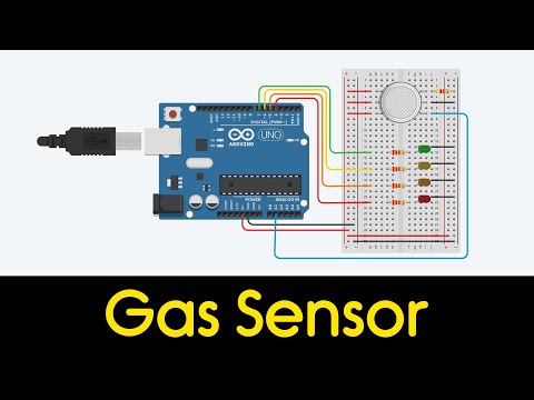 Gas Sensor with Arduino in Tinkercad