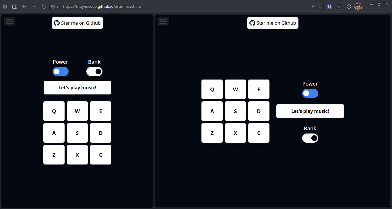 Drum Machine's responsive design