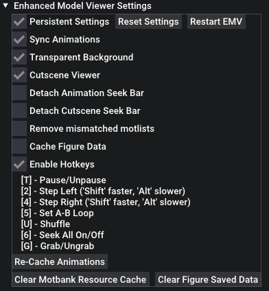 Enhanced Model Viewer Settings