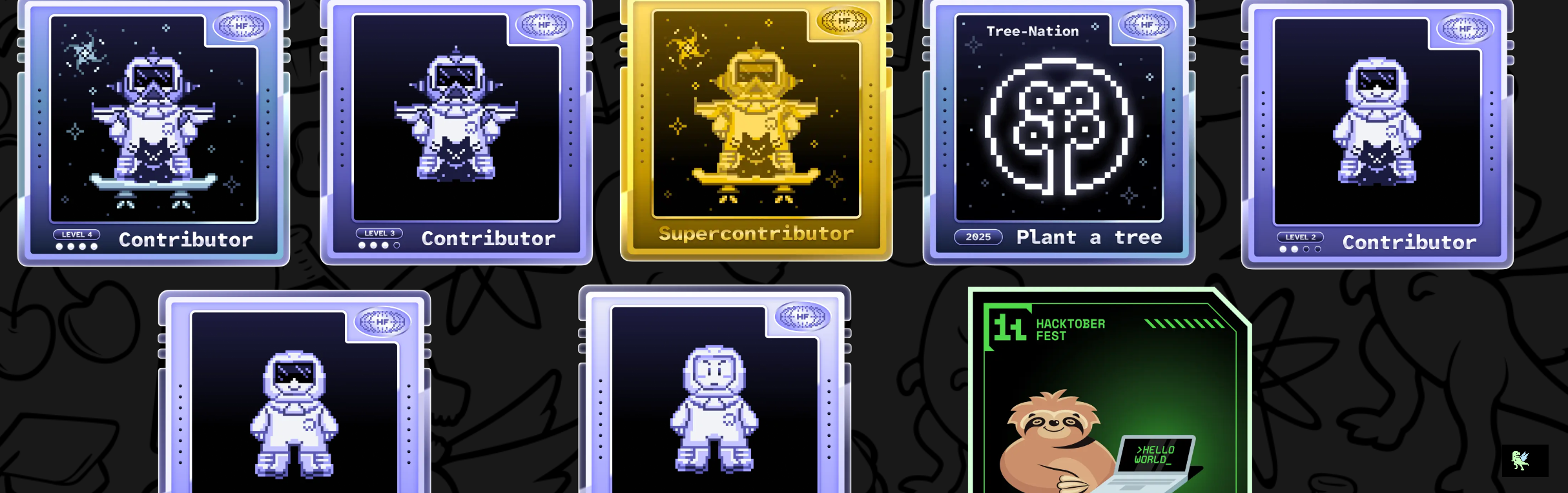 An image of @komalsathvik's Holopin badges, which is a link to view their full Holopin profile