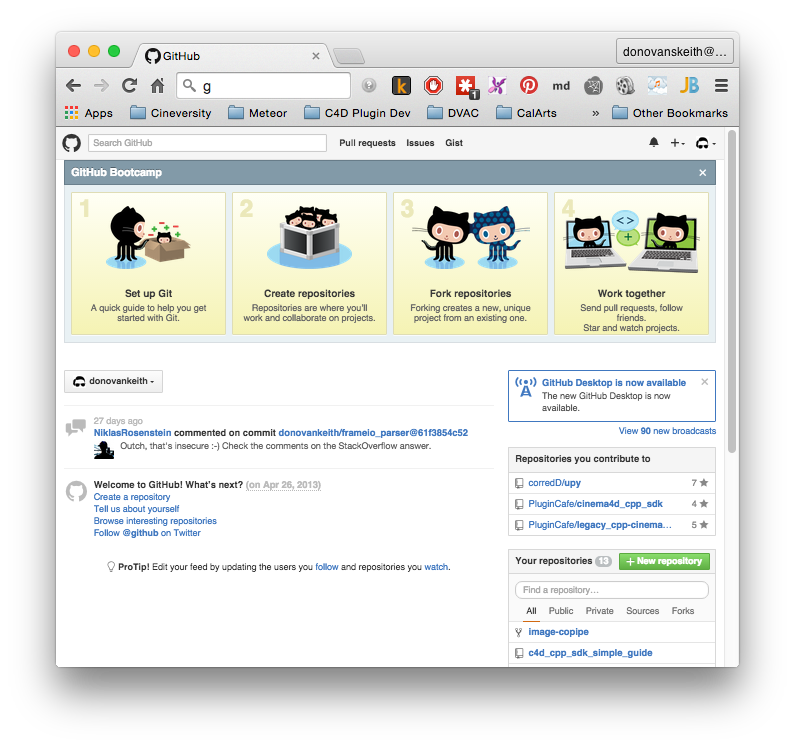 GitHub Homepage Screenshot