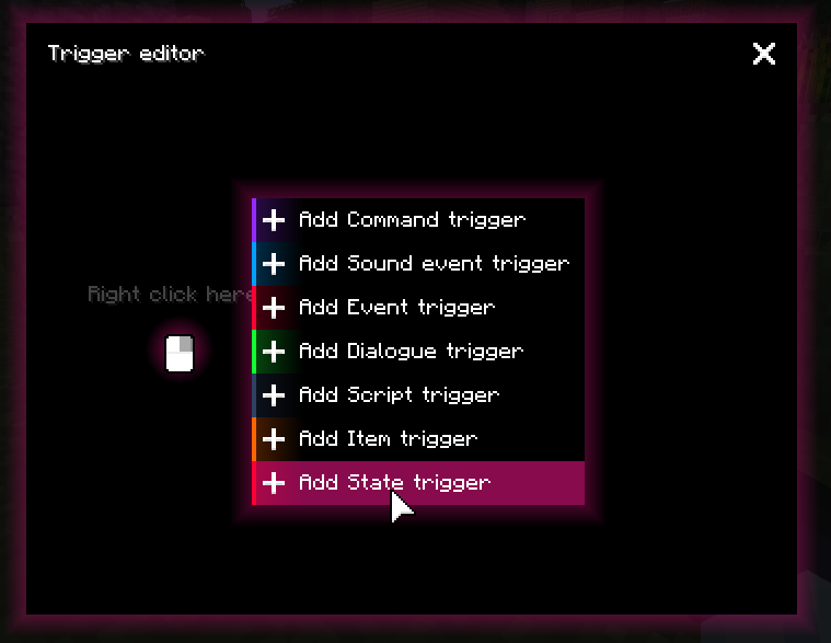 Trigger editor