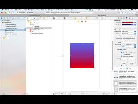 Video demonstrating LDGradientView in Xcode