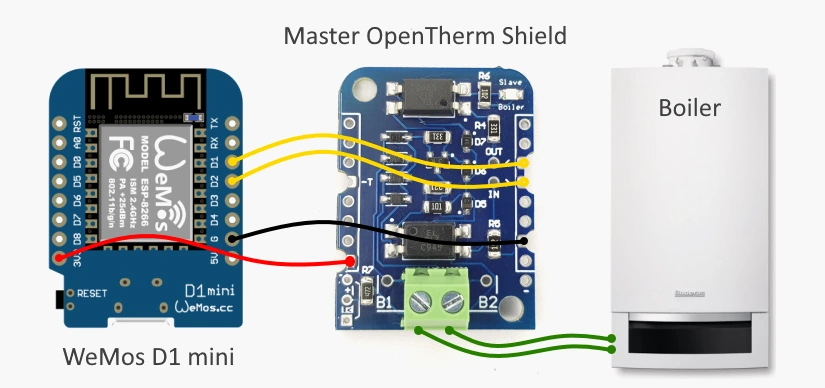 Home Assistant OpentTherm Thermostat Schematic