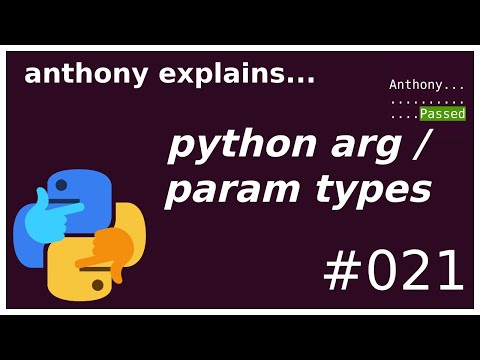 all python argument / parameter types