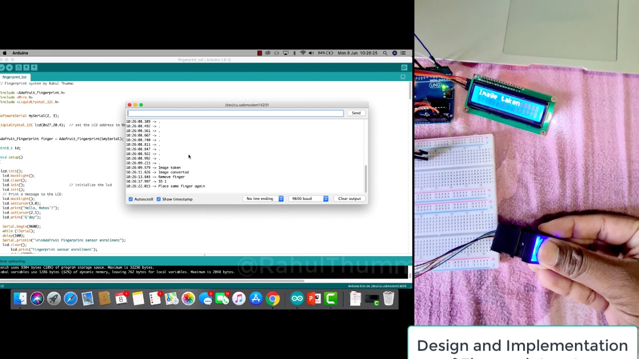 Arduino Fingerprint System Demo