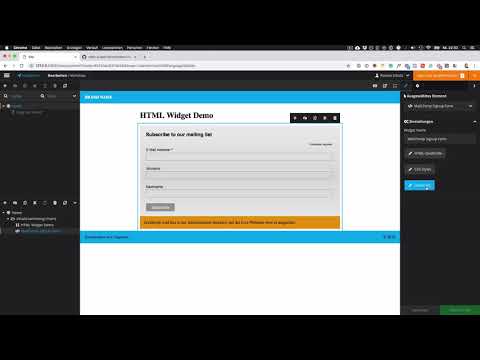 HTML Widget Demo