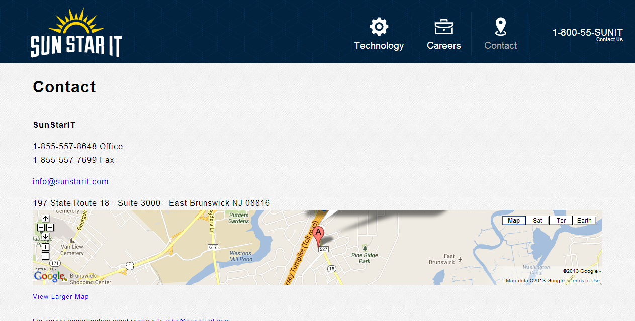 screen shot of SunStarIT.com