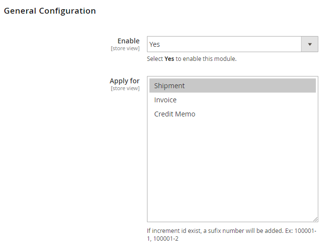 Magento 2 Same Order Number General Configuration