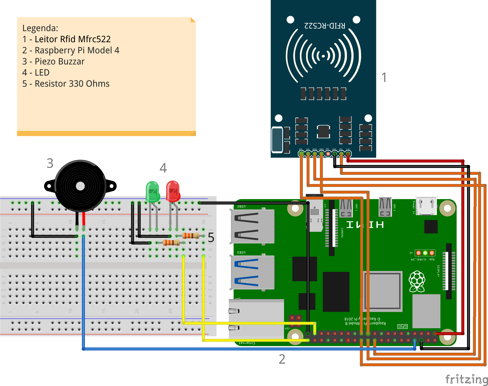 Electronics schema made in Fritzing