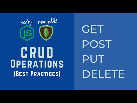 Video Tutorial for CRUD Operations with Node.js API and MongoDB