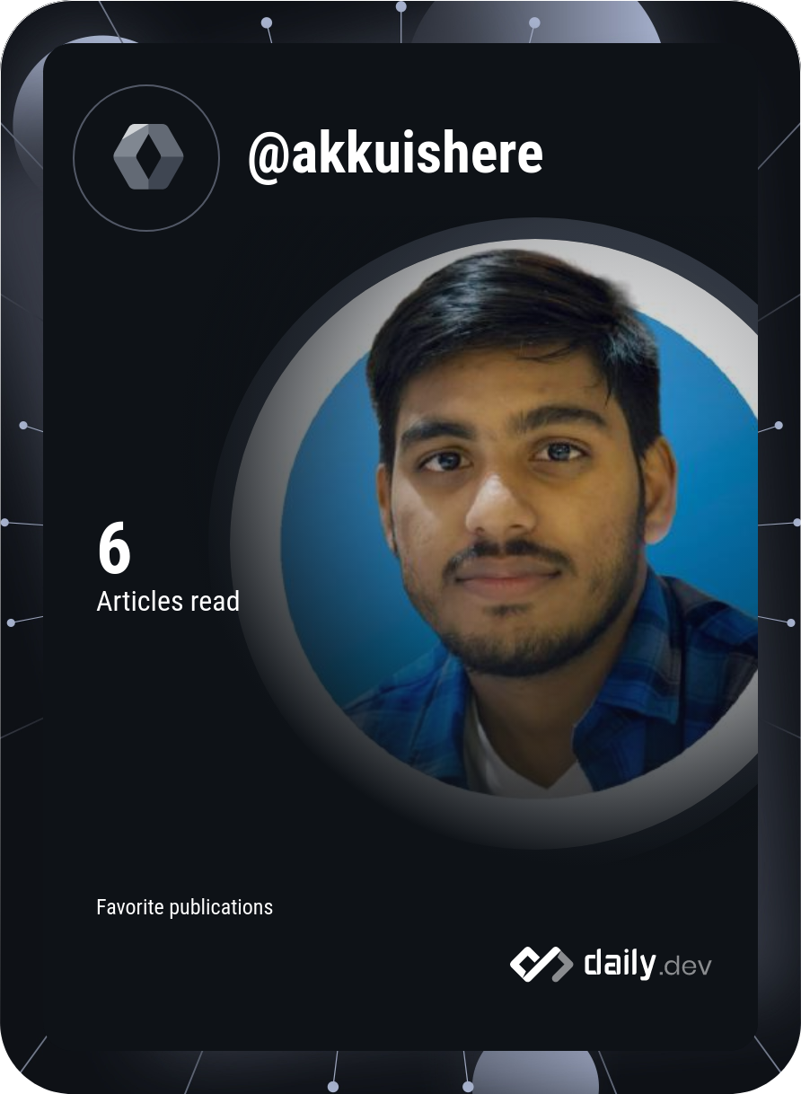 Akash Singh's Dev Card