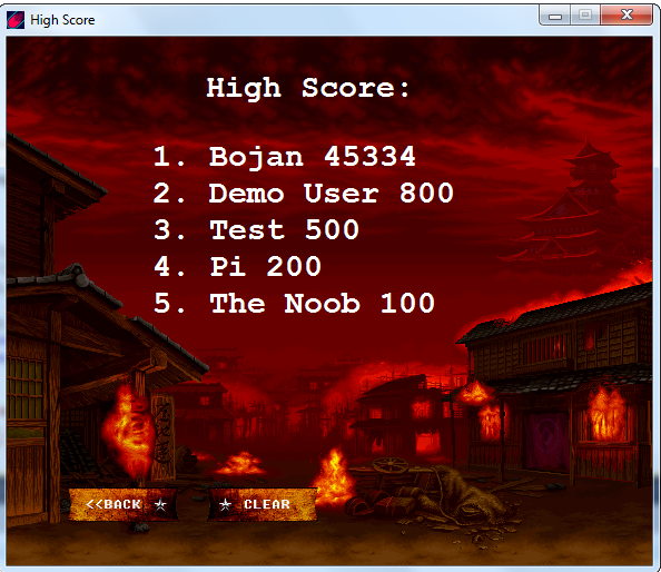 Screenshot High Score