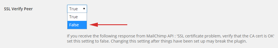 SSL Verify Peer - False