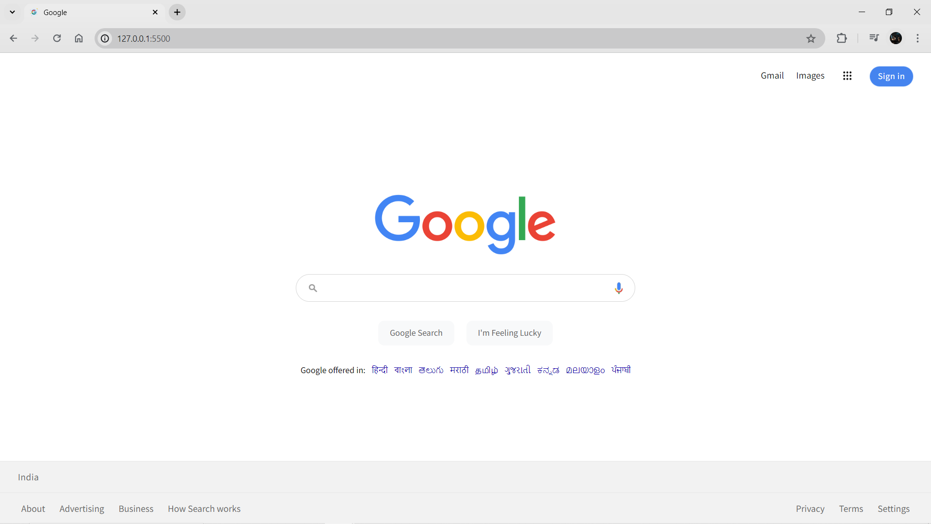 google.com UI Clone Oneview