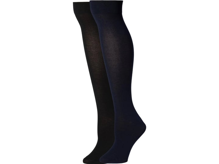 hue-modal-knee-2-pack-socks-navy-1